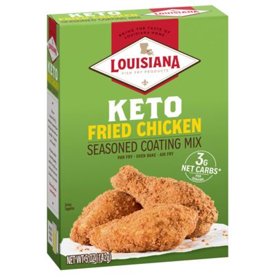 Louisiana Fish Fry Products Classic Fried Chicken Keto Seasoned Coating Mix 5 oz, Pack of 6 Bake, Deep Fry, & For Use in Air Fryer Delicious & Crunchy Texture