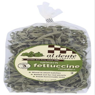 Al Dente Pasta Fttccne Spinach, 12 Oz (Pack of 6)