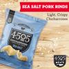 4505 Sea Salt Seasoned Chicharrones, Fried Pork Rinds - Sea Salt Flavored Pork Skins - Low Carb, Gluten-Free, Protein Snack - 1.1oz (Pack of 12) view 3