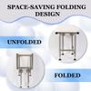 Padded Folding Shower Seat with Legs - Wall Mount Bench for Inside Shower / Bathroom Assist / 304 Stainless Steel / Marine Vinyl / Right / 26" x 21" view 2
