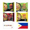 Lucky Me Noodles Pancit Canton Filipino Ramen Variety pack of 20 with Philippines stickers - Kalamansi, Chilimansi, Hot Chili and Original Flavors view 1
