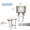 Padded Folding Shower Seat with Legs - Wall Mount Bench for Inside Shower / Bathroom Safety Assist / 304 Stainless Steel / Marine Vinyl / 26" x 16" view 4