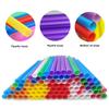 [100 Pcs] Boba Smoothie Individually Wrapped Straws - Jumbo Large Plastic Disposable Bubble Tea Milkshake Colorful Drinking Straws(8.2" long and 0.43" Diameter) view 3