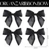 AIMUDI Black Bows for Crafts 4" Organza Bows Premade Twist Ties Bows for Gift Wrapping Treat Bags Baskets Cake Pop Baby Shower Birthday Wedding Decor - 12 Counts view 2