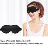 Magnetic Eye Mask for Improved Sleep & Wellness, Adjustable Strap, Contains 12 Magnets Stones Eye Shade Black view 2