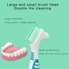FILFEEL Denture Brush, Plaque Removal Effective Cleaning Prevent Dental Calculus False Teeth Toothbrush - Double Sided view 2