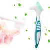 FILFEEL Denture Brush, Plaque Removal Effective Cleaning Prevent Dental Calculus False Teeth Toothbrush - Double Sided view 3