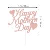 12pcs Rose Gold Glitter Happy Mother's Day Cake Toppers Food Picks Cake Decoration for Mother's Day Mom's Birthday Party Suppliers view 2