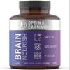 Optimal Carnivore Lions Mane Mushroom Supplement & Beef Brain, Powerful Nootropics Brain Support Supplement, Brain Supplements for Memory and Focus, 180 Capsules view 1