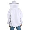 XGOPTS Ventilated Beekeeping Suit Jacket Professional Lightweight Beekeeper Protective Clothing Smock with Hood and Veil for Adult Men Women, White view 2