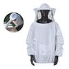 XGOPTS Ventilated Beekeeping Suit Jacket Professional Lightweight Beekeeper Protective Clothing Smock with Hood and Veil for Adult Men Women, White view 4