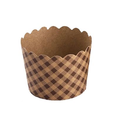AKOAK 50 Pcs Baking Muffin Paper Baking Bups, Brown Kraft Paper Cupcakes, Greaseproof Paper Baking Cups, Suitable for Birthday Parties, Weddings, Graduation Parties, Cupcake Packaging (Square)