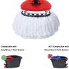 4 Pack Mop Replacement Heads for O-Ceda EasyWrin Spin Mop, Microfiber Spin Mop Refills, Easy Cleaning Mop Head Replacement view 2