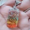 Aadhya Wellness Reiki Crystal Natural Healing Crystal Stone Pendant Necklace Real Spiritual Chakra Organite Jewelry for Anxiety Men Women - Positive Energy Reiki Vibe Protection view 1