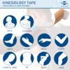 50 Precut axion Kinesiology Tapes Strips| Beige Pre-Cut Sport Tape Strips 10x2in | Waterproof  Skin-Friendly  Elastic | Kinesiology Tapes Ideal for Sports view 3