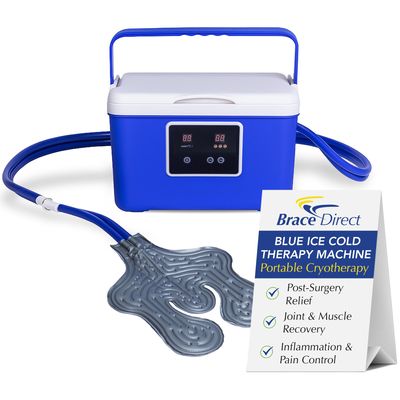 Brace Direct BlueIce Cold Therapy Machine Cryotherapy for Pain Relief Ice Machine for Knee After Surgery, Back, Shoulder, Hip, and Ankle Cold Compression for Arthritis and Post-Surgery Relief