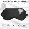 Cavoilu Eye Mask, Cooling Sleep Mask Gel Eye Mask for Sleeping, Black Silk Sleeping Mask for Travel, Gifts for Men Women, Stocking Stuffers view 2