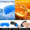 Cavoilu Eye Mask, Cooling Sleep Mask Gel Eye Mask for Sleeping, Black Silk Sleeping Mask for Travel, Gifts for Men Women, Stocking Stuffers view 3