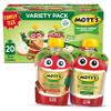 Mott's No Sugar Added Applesauce Variety Pack, Cinnamon and Apple, Made from Real Fruit, No Artificial Flavors, 3.2 Oz Clear Pouches, 20 Pack view 1