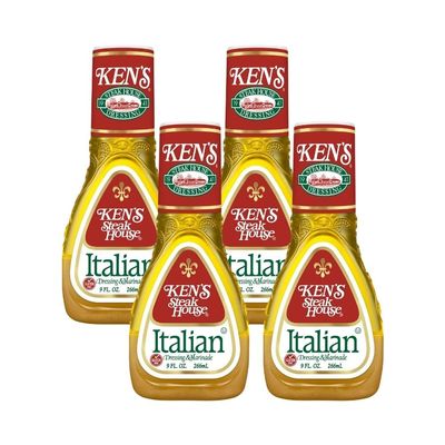 Ken's Steak House Italian Dressing & Marinade (9 Fl Oz, Pack of 4)