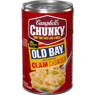 Campbell's Chunky Soup, OLD BAY Seasoned Clam Chowder, 18.8 oz Can