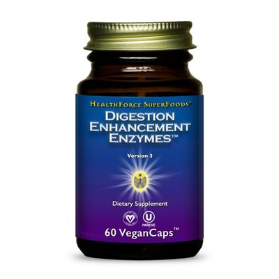 HEALTHFORCE SUPERFOODS Digestion Enhancement Enzymes - 60 Vegan Capsules
