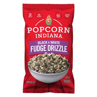 Popcorn Indiana Black & White Chocolate Drizzle - Family Pack - 6.0 Oz (Pack of 12)
