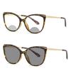 willochra Transition Photochromic bifocal Cat Eye Progressive Multifocal Presbyopic Reading Glasses Sunglasses for Women Readers (leopard, 3.25, multiplier_x) view 1