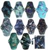 10PCS 10 Inch Regular Reusable Washable Charcoal Bamboo Cloth Mama Menstrual Sanitary Pad+1PC Wet Bag view 1