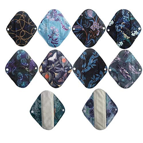 10 PCS 8 Inch Light Mama Cloth/Menstrual Pads/Reusable Sanitary Pads Panty Liner