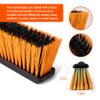 CLEANHOME 24Push Broom Brush for Floor Cleaning with 65 Long Handle and Stiff Bristles, Heavy Duty Brush for Shop, Deck, Garage, Concrete,Indoor and Outdoor Broom,Orange view 2