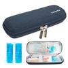 YOUSHARES Insulin Cooler Travel Case, Small EVA Diabetic Insulated Organizer Portable Cooling Bag for Medication Cooling Insulation, Epi Pen Carrying Bag with 2 Ice Pack (Navy Blue) view 1