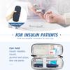 YOUSHARES Insulin Cooler Travel Case, Small EVA Diabetic Insulated Organizer Portable Cooling Bag for Medication Cooling Insulation, Epi Pen Carrying Bag with 2 Ice Pack (Navy Blue) view 2