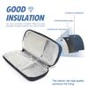 YOUSHARES Insulin Cooler Travel Case, Small EVA Diabetic Insulated Organizer Portable Cooling Bag for Medication Cooling Insulation, Epi Pen Carrying Bag with 2 Ice Pack (Navy Blue) view 3