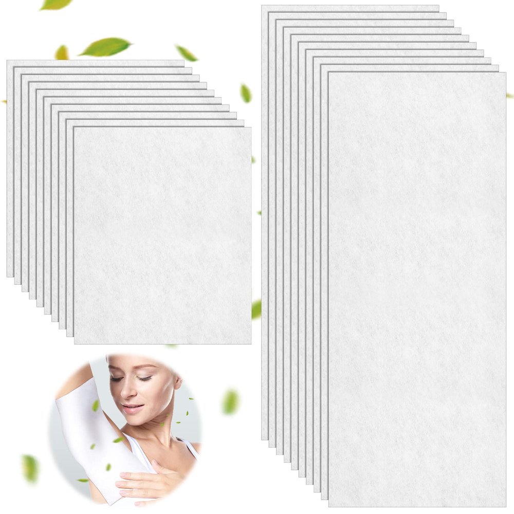 20 Counts Skinfold Dry Sheet Soft Absorbent Pads with Silver Ions Pre Cut Disposable Incontinence Pads Skin Management Non Chafing for Women, 2 Sizes, 14 x 6 Inch, 7 x 6 Inch