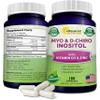 aSquared Nutrition Myo-Inositol & D-Chiro Inositol Supplement - 180 Capsules - Plus Vitamin D3 and Zinc - Myo & D-Chiro Inositol 40 to 1 Ratio - VIT B8 Complex Pills view 1