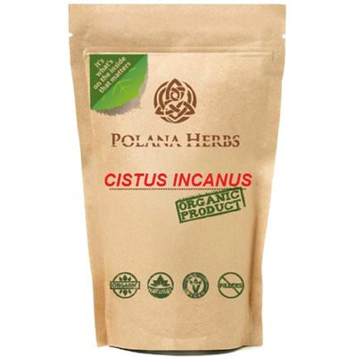 Cistus Incanus Organic Rockrose Loose Herb Herbal Tea Detox, Cleanse, Immune System Booster, Antioxidant, Polyphenols-Phenolic, Caffeein Free, Food Graded Eco-Pack (100g- 50 Servings- 3.53 oz)