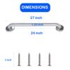 24 Knurled Grip Stainless Steel Grab Bars | ADA Safety Bars for Seniors, Holds Up to 400lbs, For Bathtubs and Showers view 4