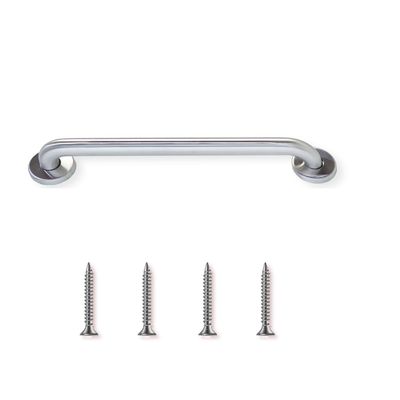 12' Knurled Grip Stainless Steel Bathroom Grab Bar | 304 ADA Shower Bars Safety Holds Upto 400lbs, Grab Bars for Bathtubs and Showers