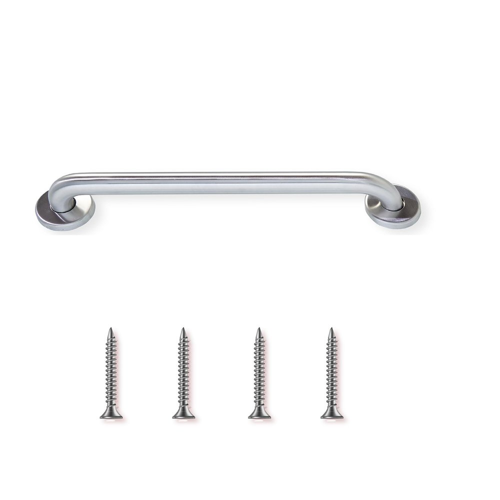 18' Smooth Grip Stainless Steel Grab Bars | ADA Safety Bars for Seniors, Elderly & Handicap - Holds Up to 400lbs, Suitable for Bathtubs & Showers