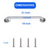 18' Smooth Grip Stainless Steel Grab Bars | ADA Safety Bars for Seniors, Elderly & Handicap - Holds Up to 400lbs, Suitable for Bathtubs & Showers view 4
