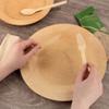 Natural Dinner Party Catering Bamboo Veneer Utensil 4pc Set - Spoon, Fork, Knife, Napkin - Bagged - 10 Sets view 3