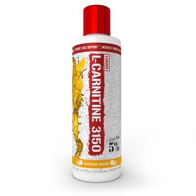 5% Nutrition Rich Piana Liquid L-Carnitine 3150 | Premium 4 Source Blend + GBB, The Super Carnitine (Mandarin Orange)