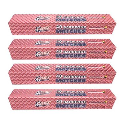 4 Boxes in Lot - 11" Long Wooden Fireplace Matches Set of 3