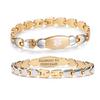 LinnaLove Double Heart Medical alert Bracelet for Women 7 1/2 inches Gold Stainless steel Medical alert bracelets for allergy to penicillin view 1