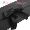 JINMING Gift Box with Ribbon 9x6.5x3.8 Inches, Black Box for Gifts, Groomsman Proposal Box for Mother's Day, Father's Day, Collapsible with Magnetic Closure view 3