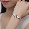 LinnaLove Double Heart Medical alert Bracelet for Women 7 1/2 inches Stainless steel Medical alert bracelets with Free Customize engraving view 4