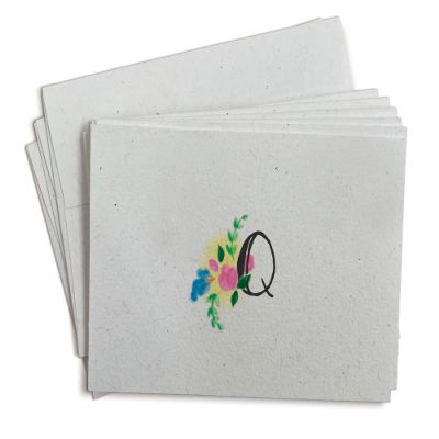 Sugartown Greetings Floral Monogram Note Cards - 24 Stationery Note Cards with Envelopes (Letter Q)