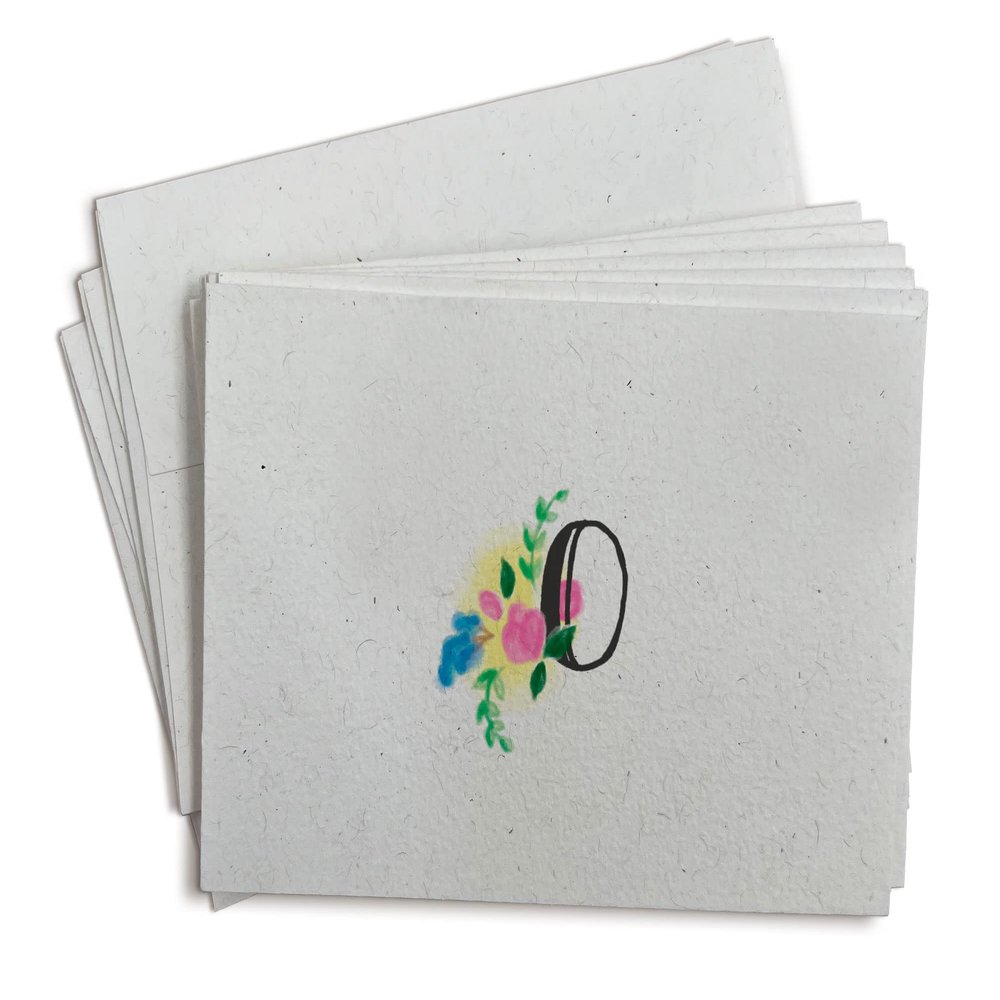Sugartown Greetings Floral Monogram Note Cards - 24 Stationery Note Cards with Envelopes (Letter O)
