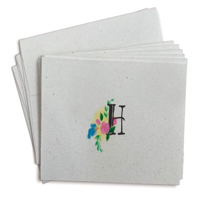 Sugartown Greetings Floral Monogram Note Cards - 24 Stationery Note Cards with Envelopes (Letter H)